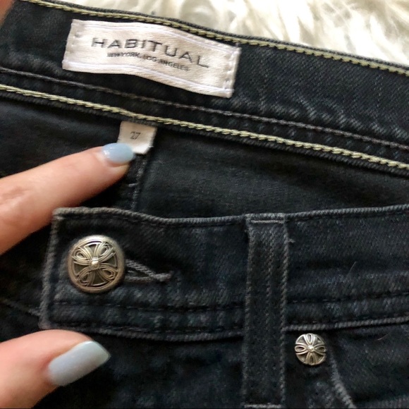 { Habitual } Black Denim Straight Leg Jeans - Picture 4 of 6